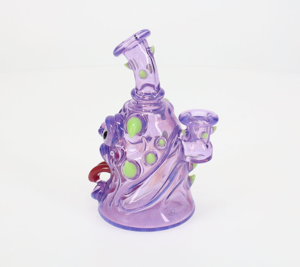 Kaleb Folck Glass Purple Face Rig with Carb Cap