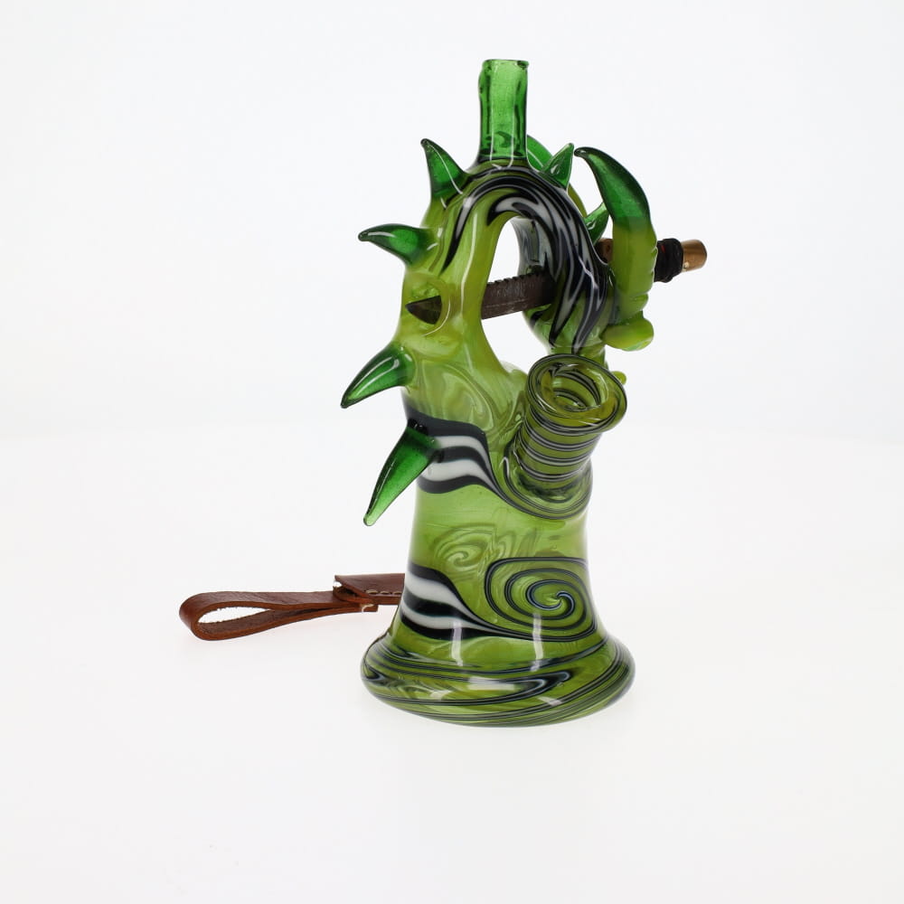 Kazy Glass X Nitro Glass Green Wig Wag Dragon