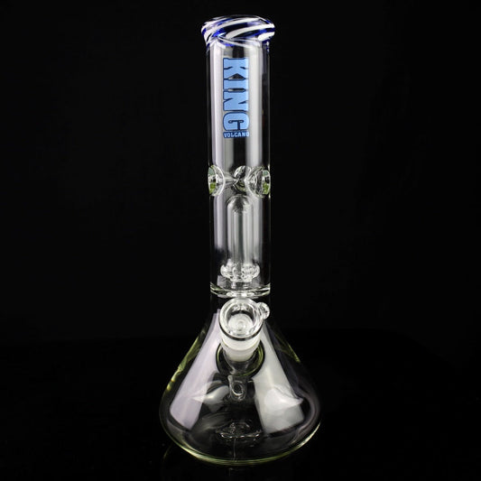 King Volcano 44mm Showerhead Perc Beaker with Color Wrap 12"