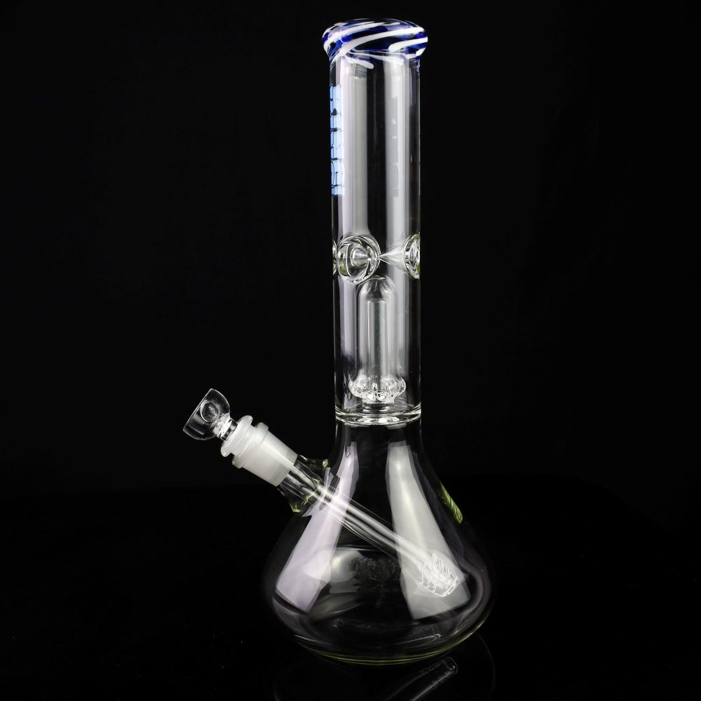 King Volcano 44mm Showerhead Perc Beaker with Color Wrap 12"