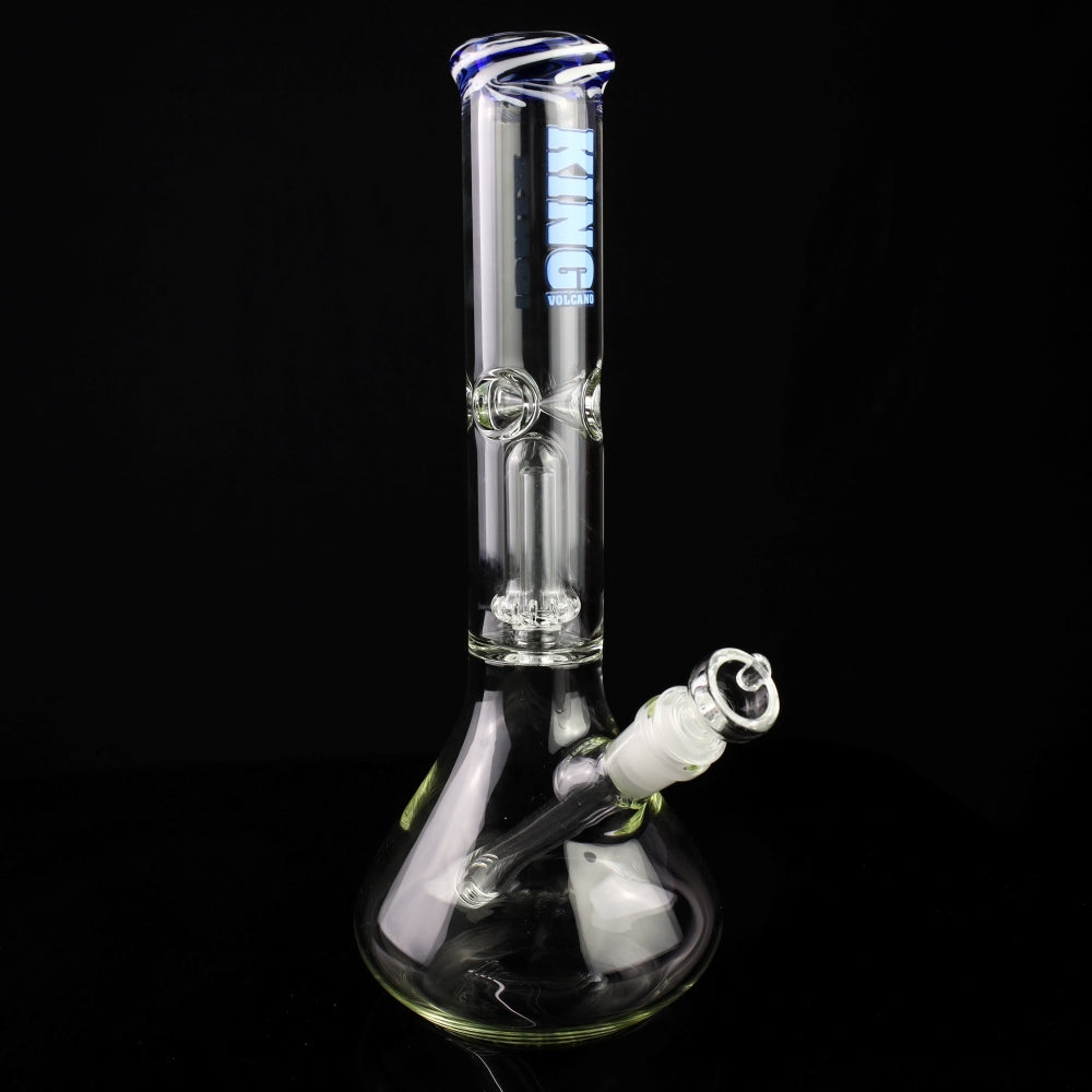 King Volcano 44mm Showerhead Perc Beaker with Color Wrap 12"