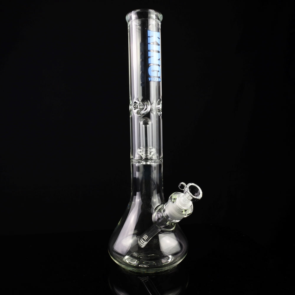 King Volcano 15” Clear Showerhead Perc 50mm Beaker - 9mm SALE