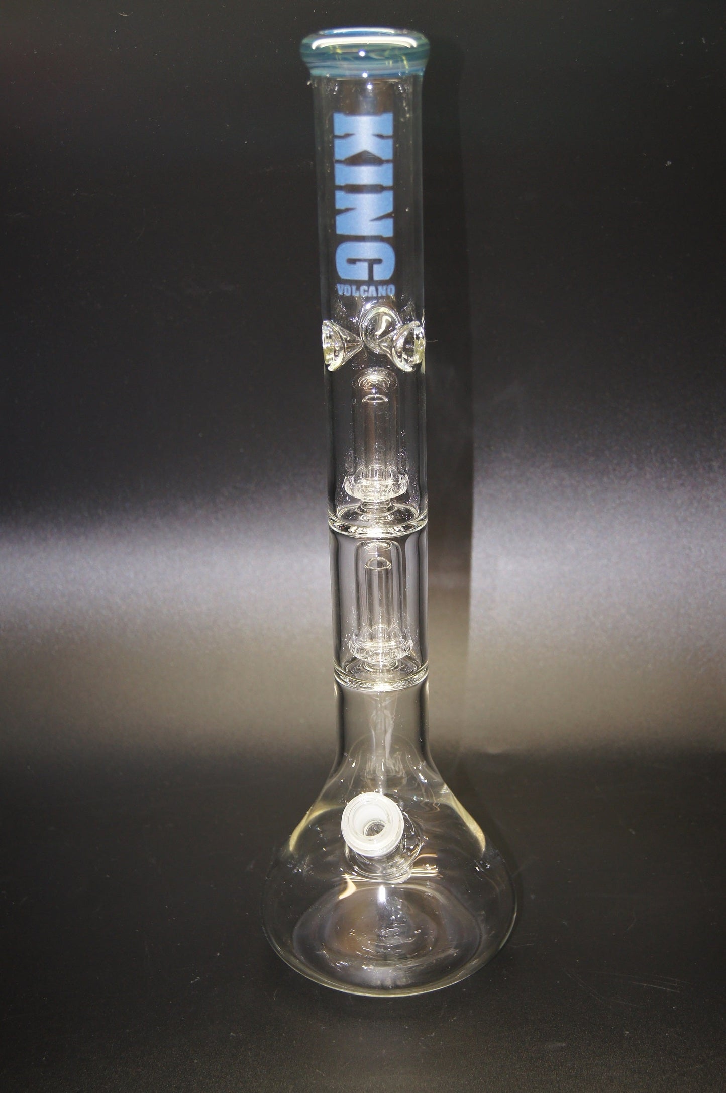 King Volcano Double Showerhead 18" Water Pipe