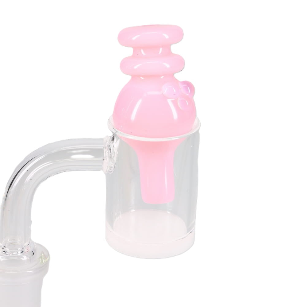 Kyle White Glass Color/Fume Bubble Carb Cap