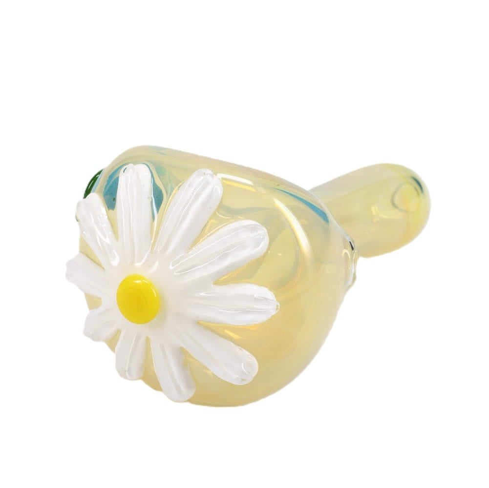 Kyle White Glass Fume Wild Flower Cap Spoon