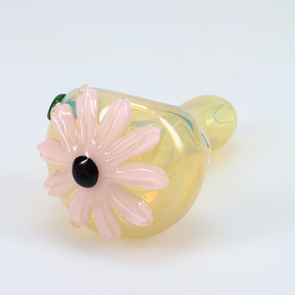 Kyle White Glass Fume Wild Flower Cap Spoon