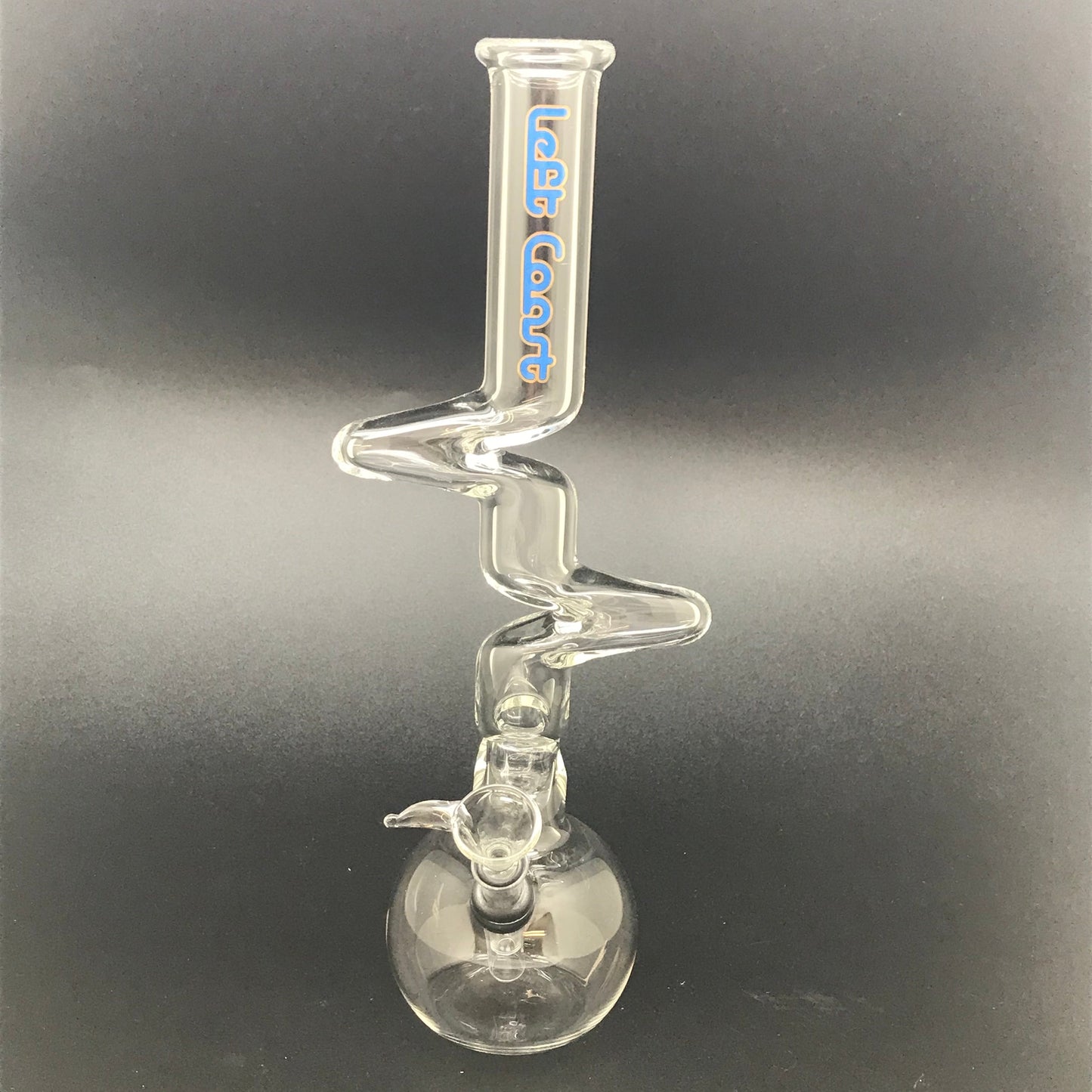 Left Coast Scientific Glass 12" Zig Zag Bubble