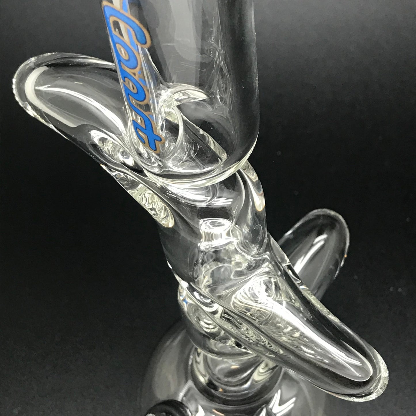 Left Coast Scientific Glass 12" Zig Zag Bubble