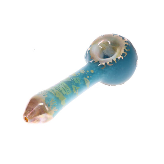 Liberty503 Glass Large Etched Triple Color Spoon