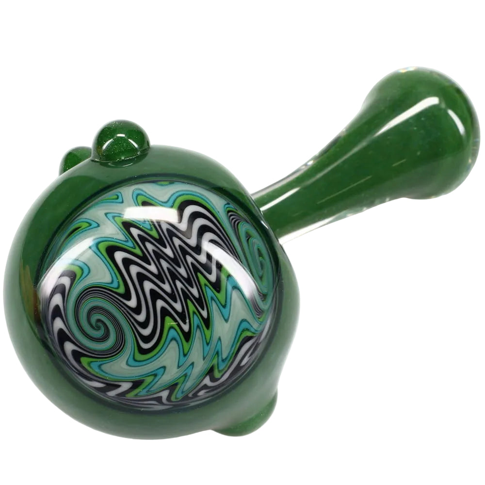 Matty White Glass Large Frit Wig Wag Cap Sherlock