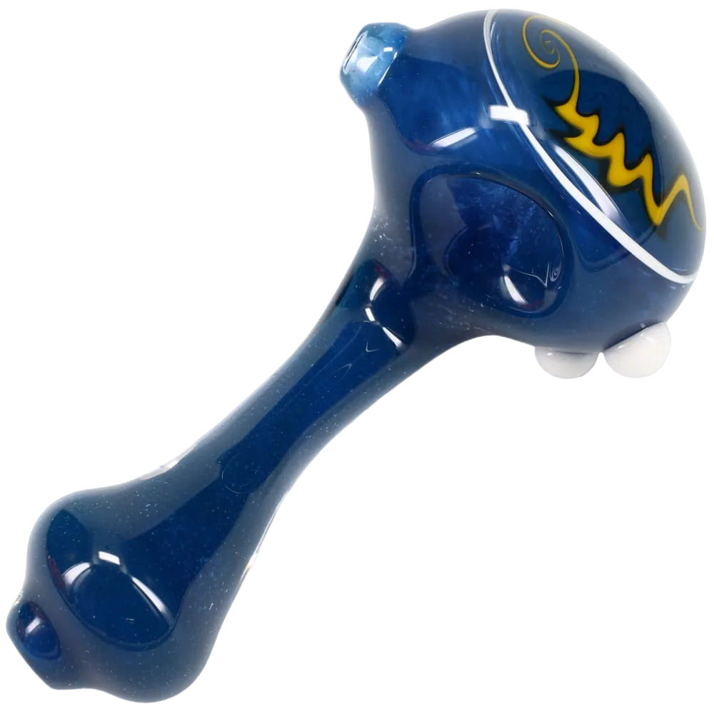 Matty White Glass Large Frit Wig Wag Cap Sherlock