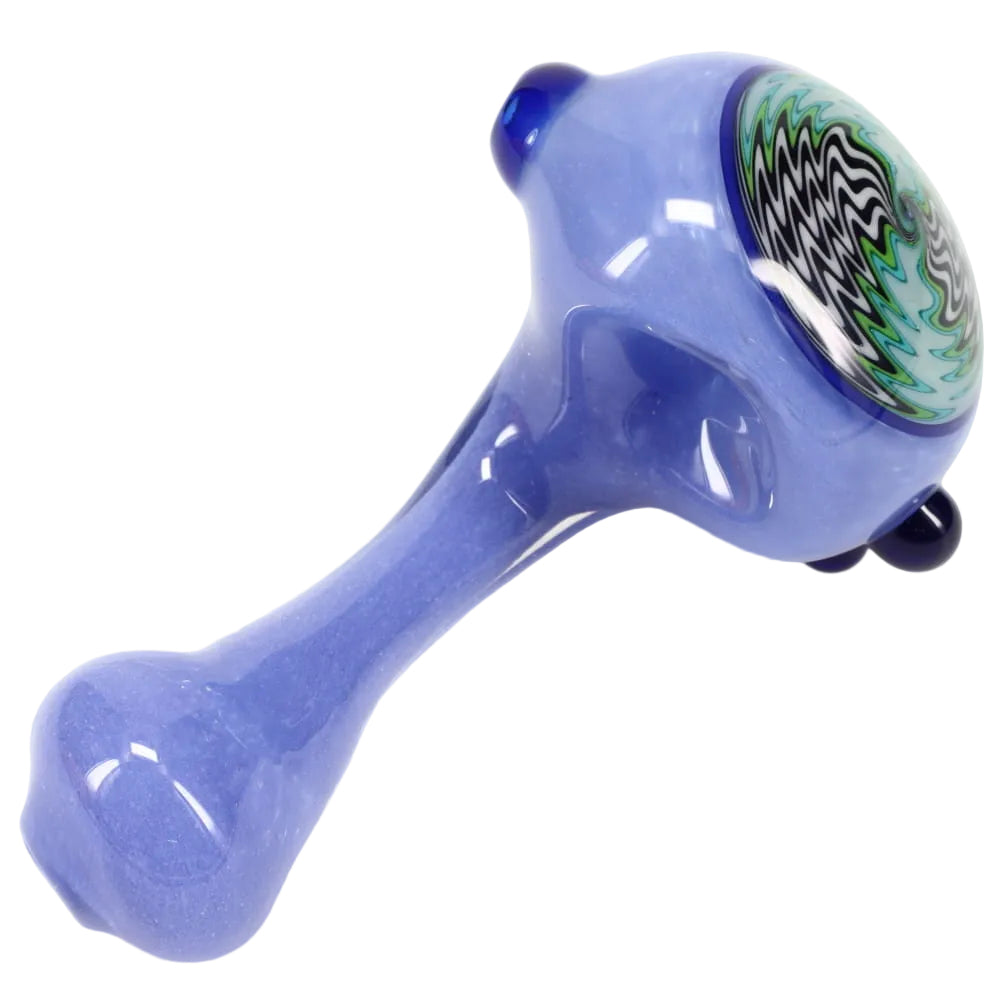 Matty White Glass Large Frit Wig Wag Cap Sherlock