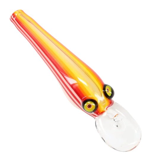 Matty White Glass Linework Fishing Lure Spoon - Assorted