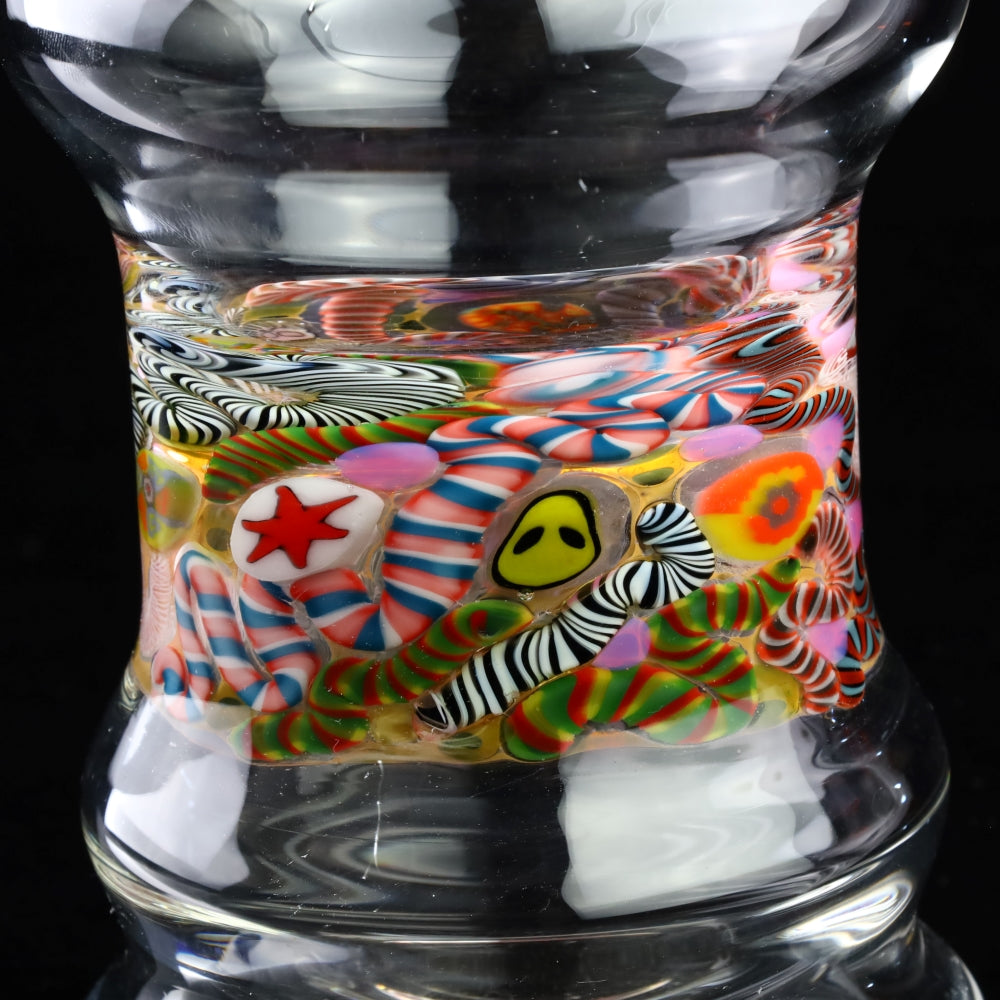 Millennium Glass Clear with Linework and Confetti Drinking Vessel 7