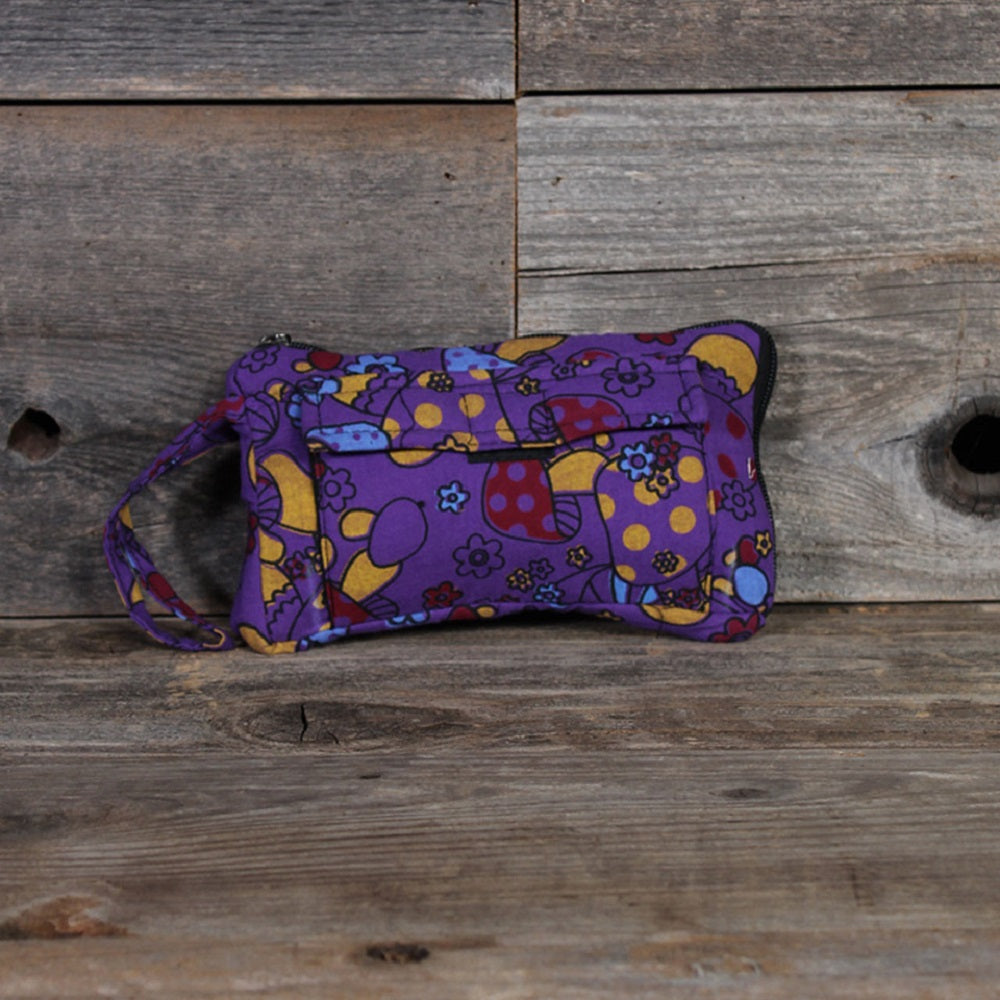 Mushroom Padded Stash Bag w/ Double Pockets - 8x5