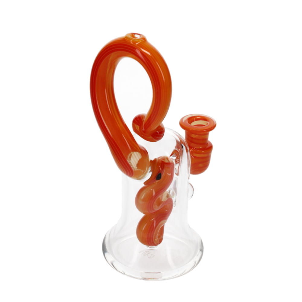 Niko Cray Clear w/ Red, Orange & Yellow Snake Beaker