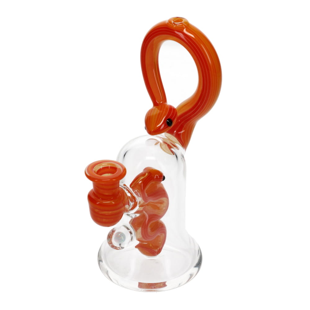 Niko Cray Clear w/ Red, Orange & Yellow Snake Beaker