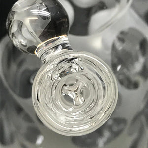 Oddball Glass Sandblasted Flower 38mm Tube with White Accents