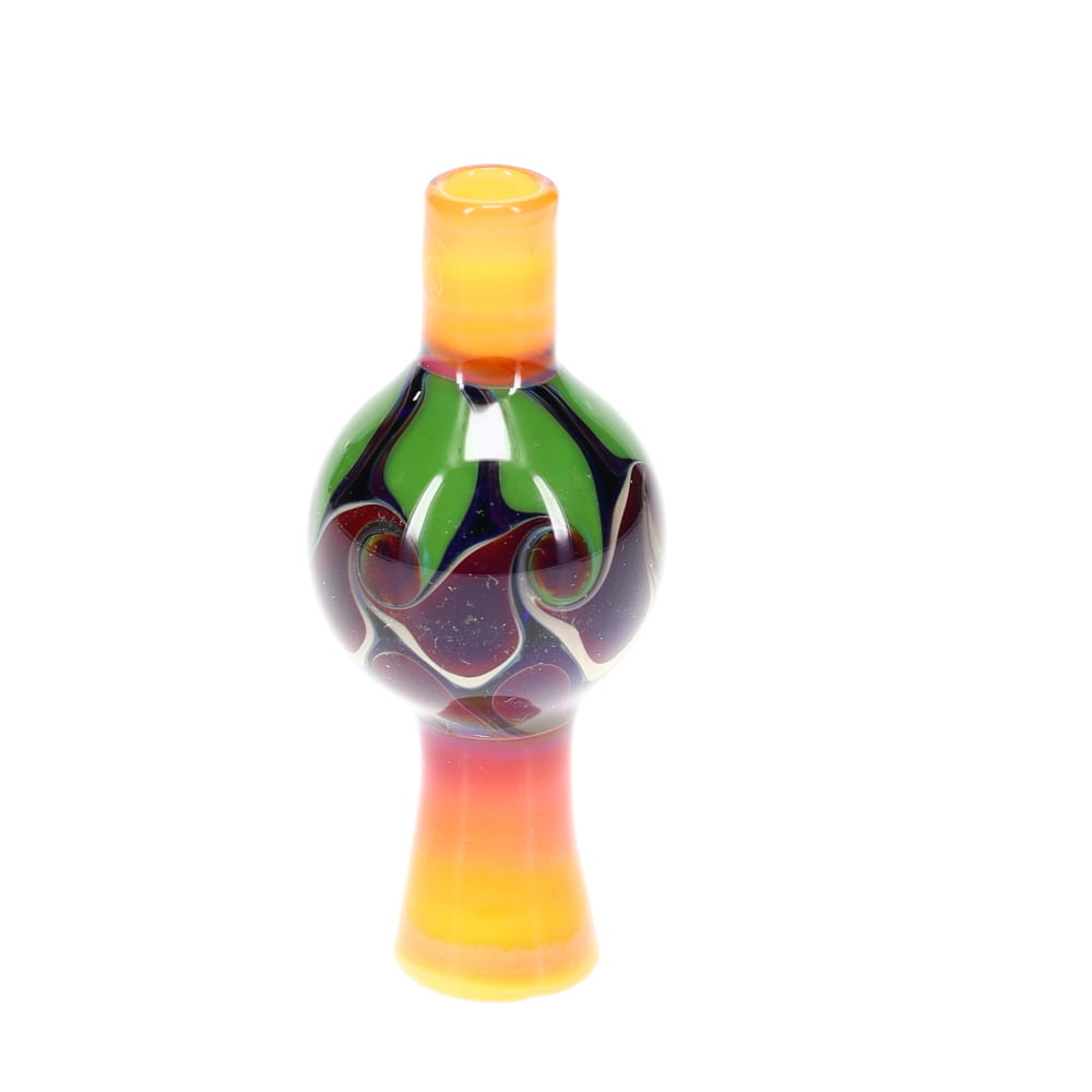 P.A. Jay Glass Amber Green Bubble Cap