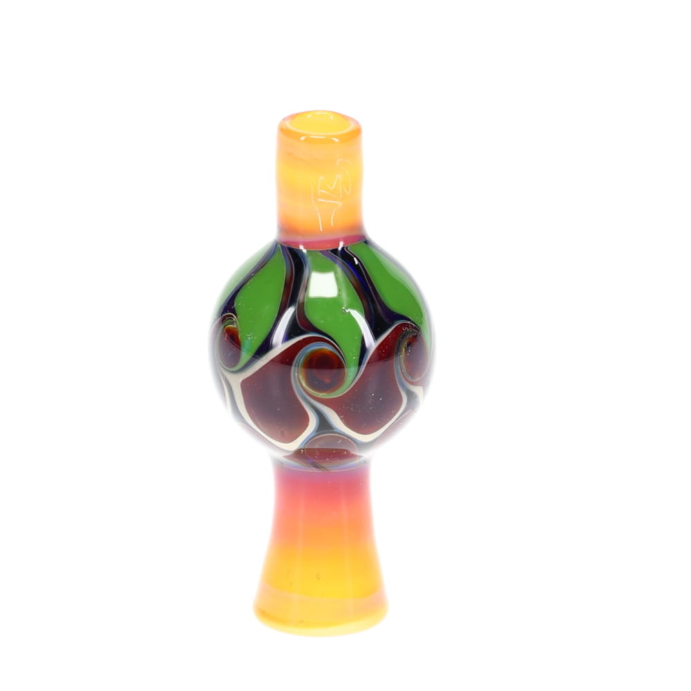 P.A. Jay Glass Amber Green Bubble Cap