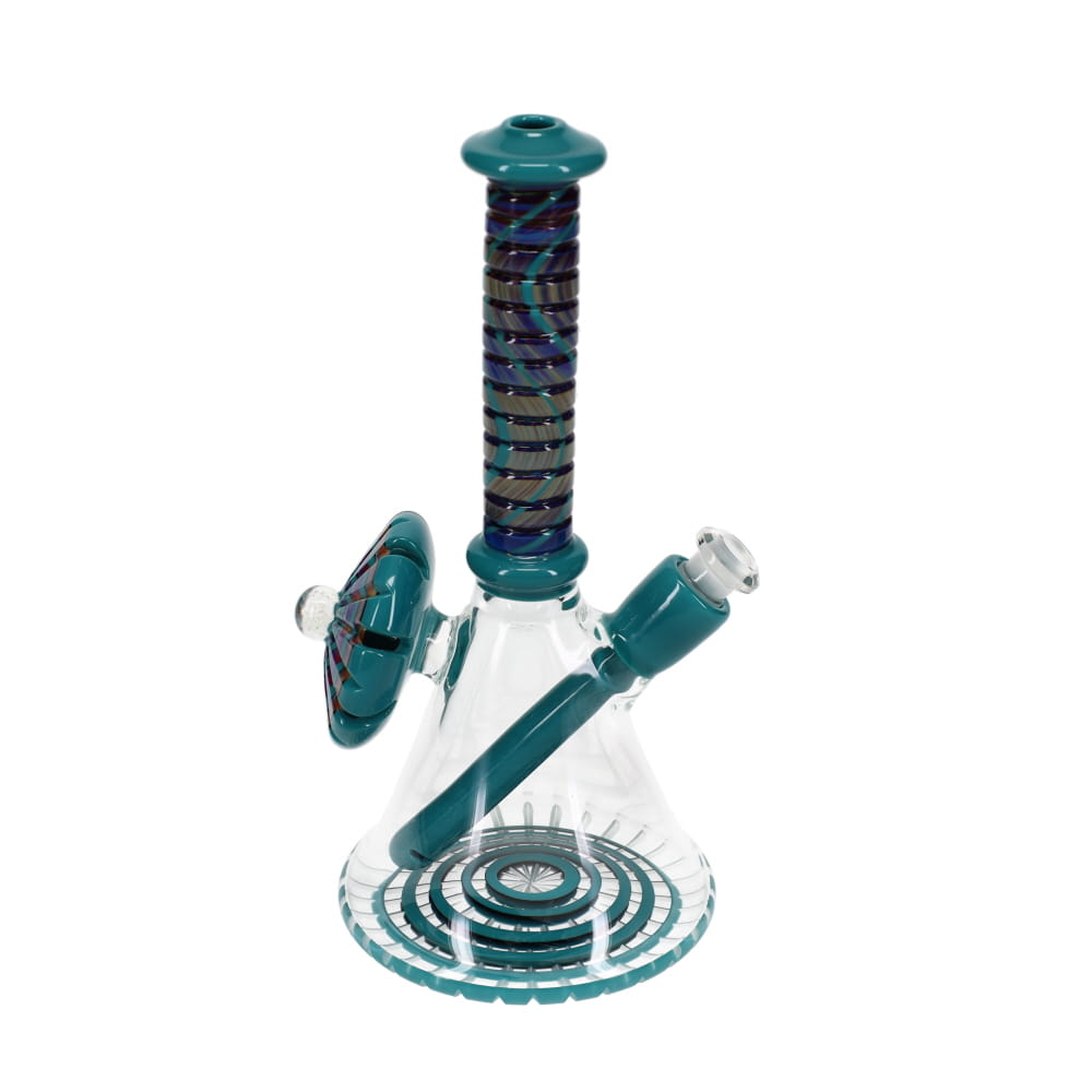 P.A. Jay Glass Turquoise Worked Beaker