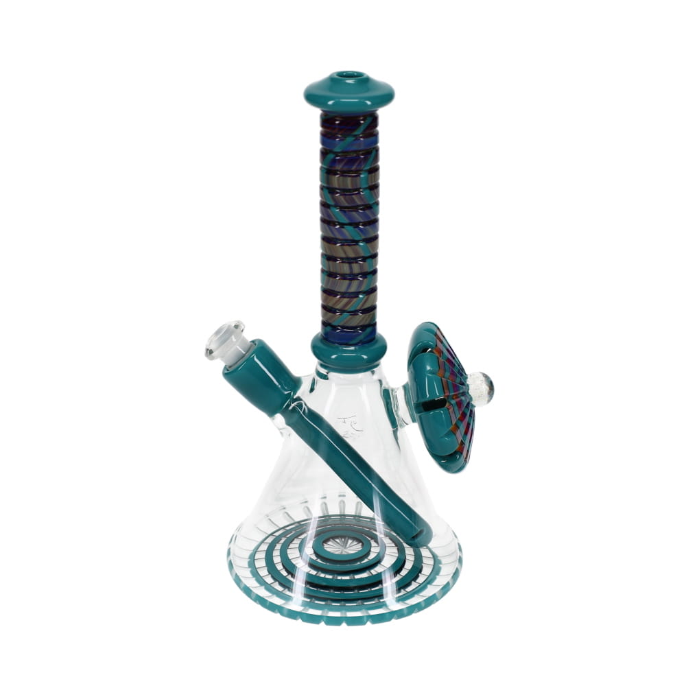 P.A. Jay Glass Turquoise Worked Beaker