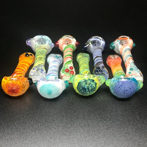 Pluganug Glass Frit Twist Flat Mouth Pipe