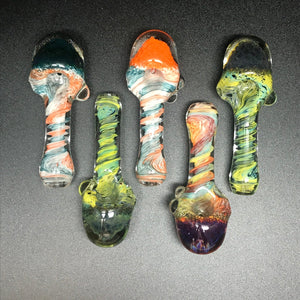 Pluganug Glass Honeycomb Frit Twist Pipe