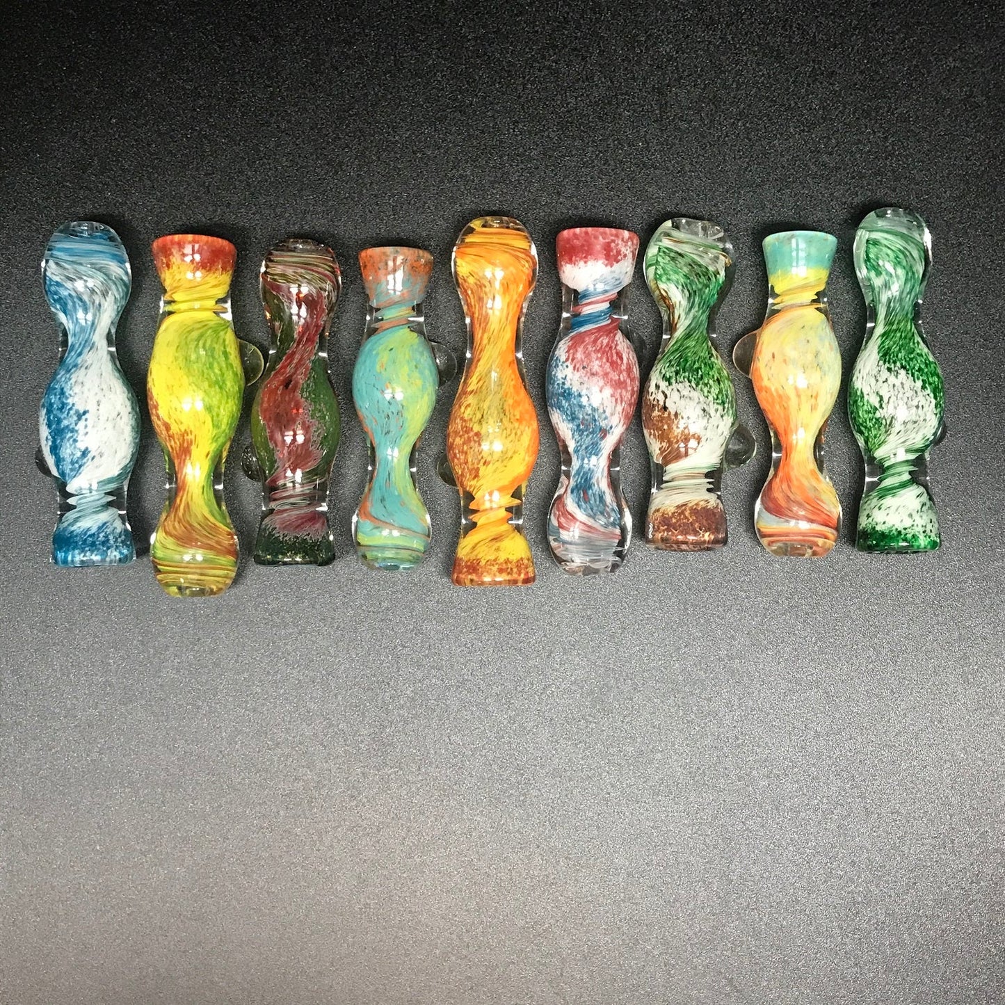 Pluganug Glass Multicolor Frit Twist Onie