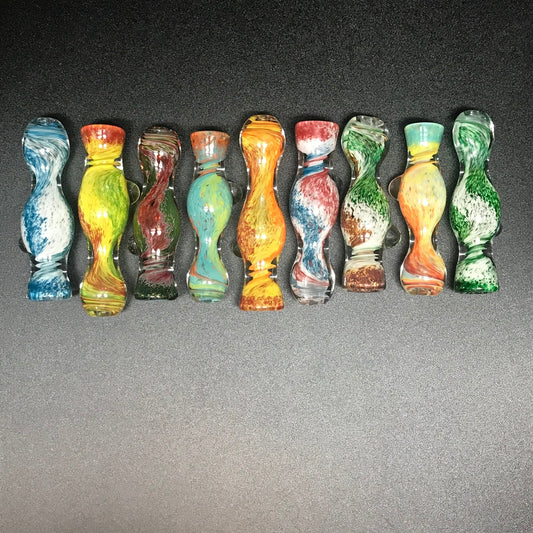 Pluganug Glass Multicolor Frit Twist Onie