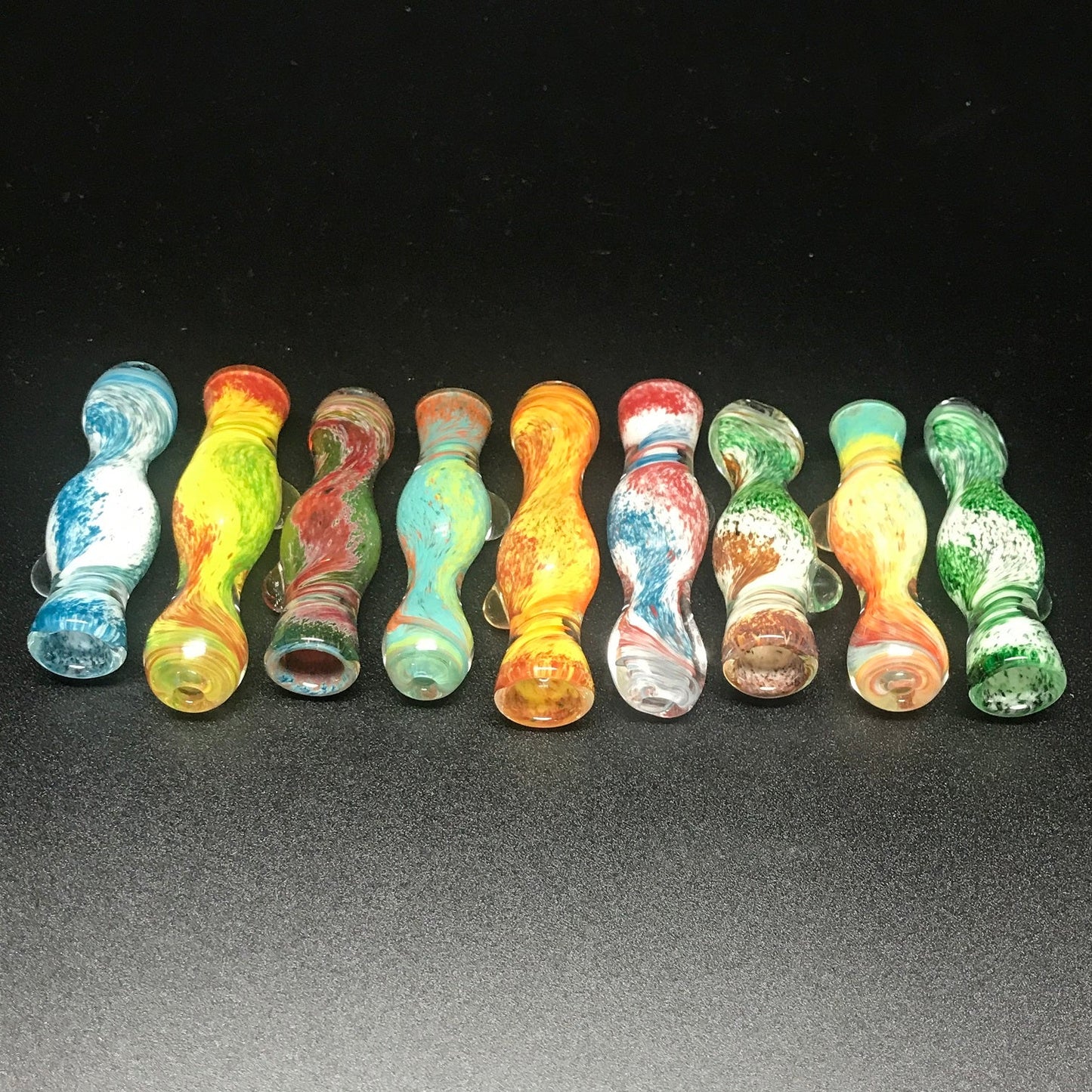 Pluganug Glass Multicolor Frit Twist Onie