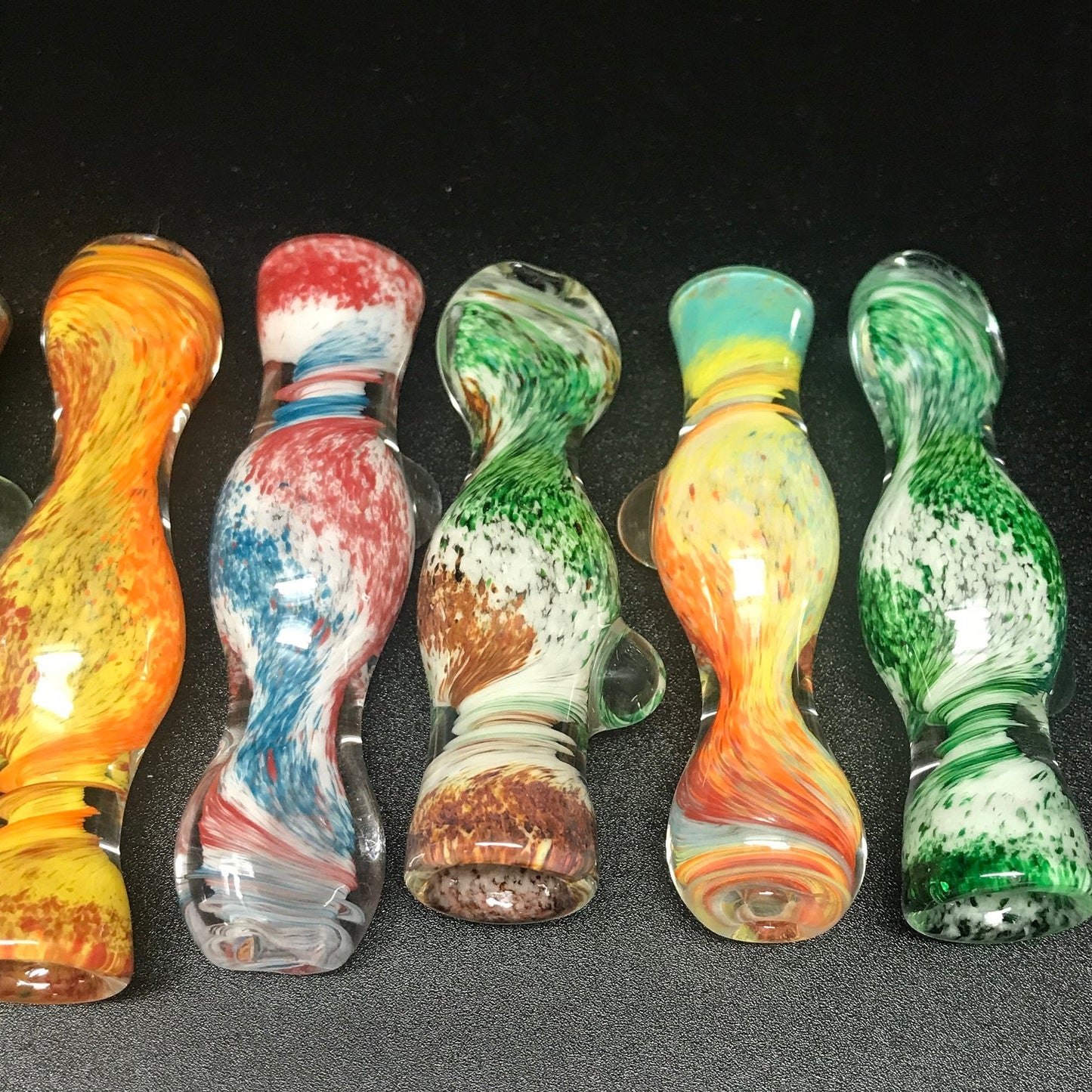 Pluganug Glass Multicolor Frit Twist Onie