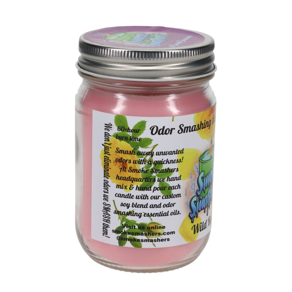 Smoke Smashers Odor Smashing Scented Soy Candle - Wild Rose