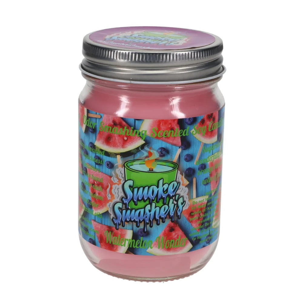 Smoke Smashers Odor Smashing Scented Soy Candle - Watermelon Wonder