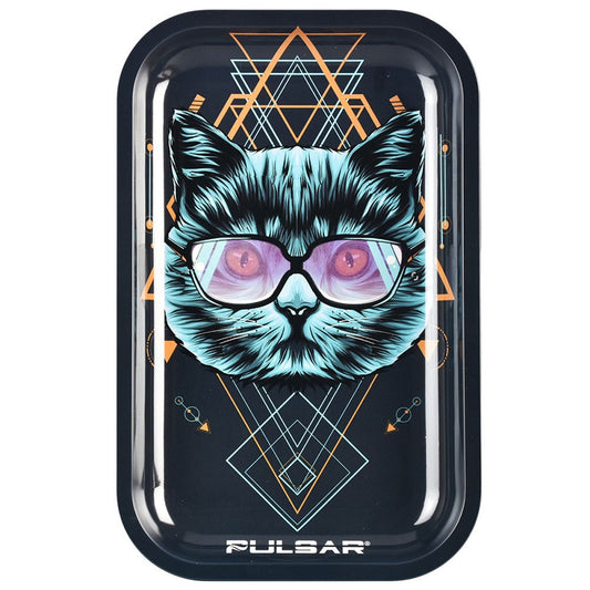 Pulsar Metal Rolling Tray - Sacred Cat Geometry