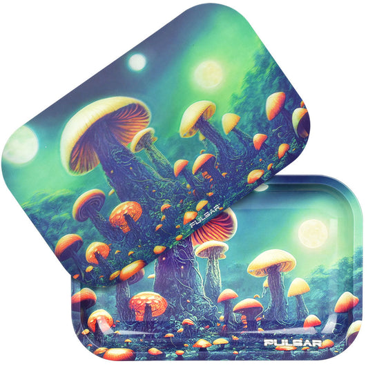 Pulsar Planet Fungi Metal Rolling Tray with 3D Lid