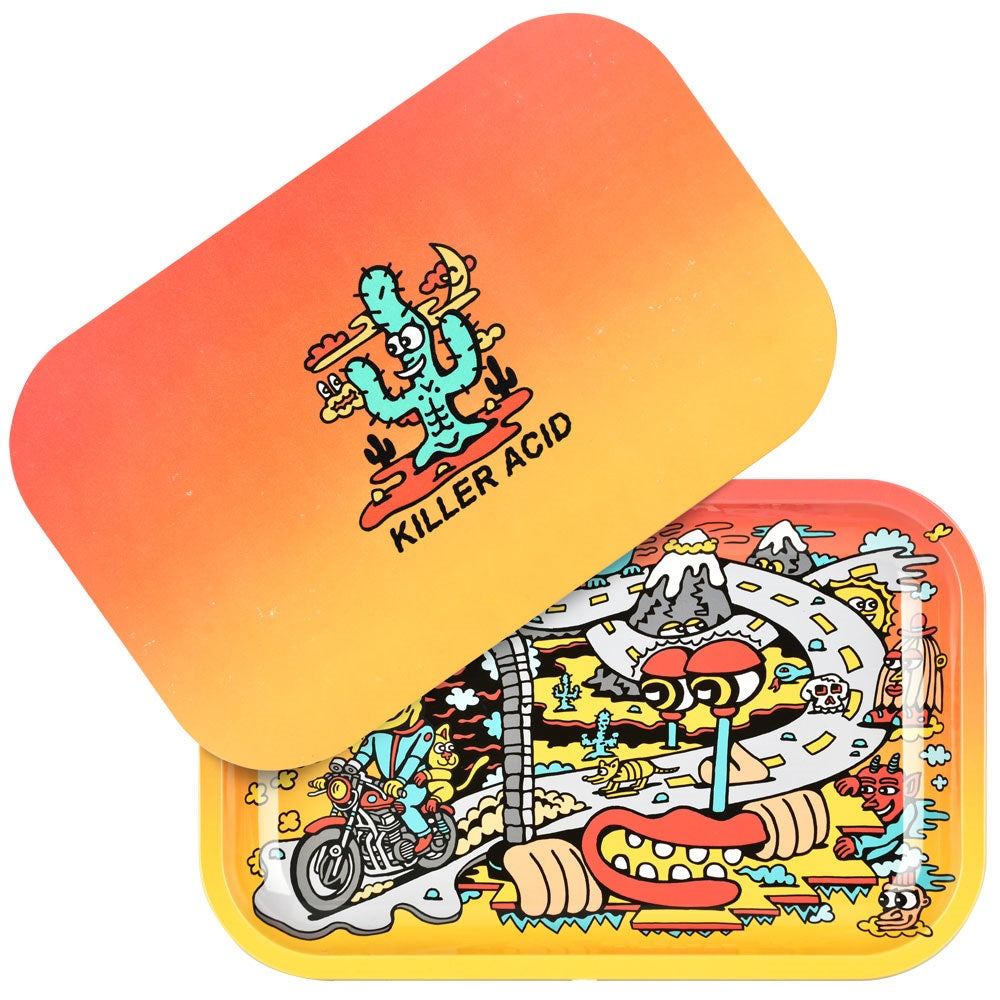 Pulsar Road Trip Metal Rolling Tray w/ Lid