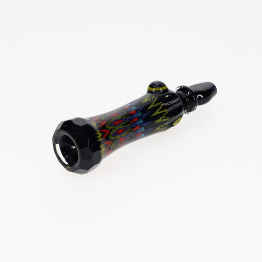 Rotational Science Glass Cold Worked & Faceted Peyote Stich Chillum #9