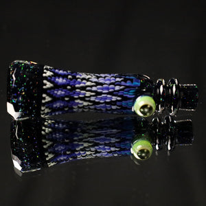 Rotational Science Glass Cold Worked & Faceted Peyote Stich Chillum #14