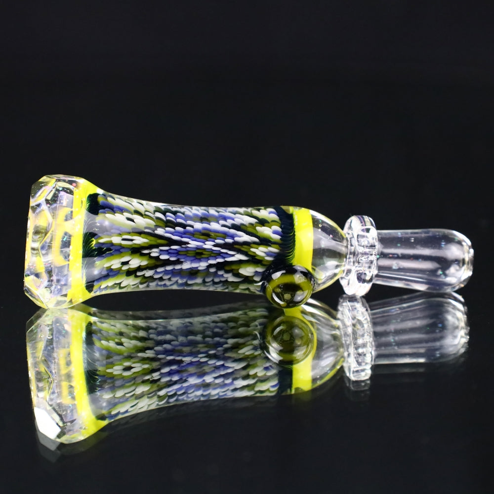 Rotational Science Glass Faceted Peyote Stich Chillum #27