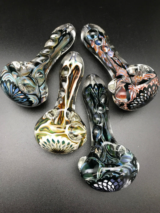 Rotational Science Glass Large Diamond Assorted Colors Spoon