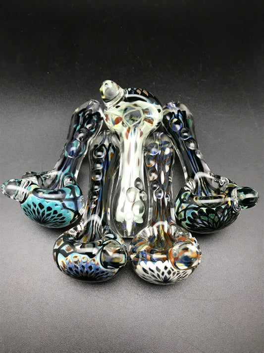 Rotational Science Glass Mixed Color Ratticello Pipe