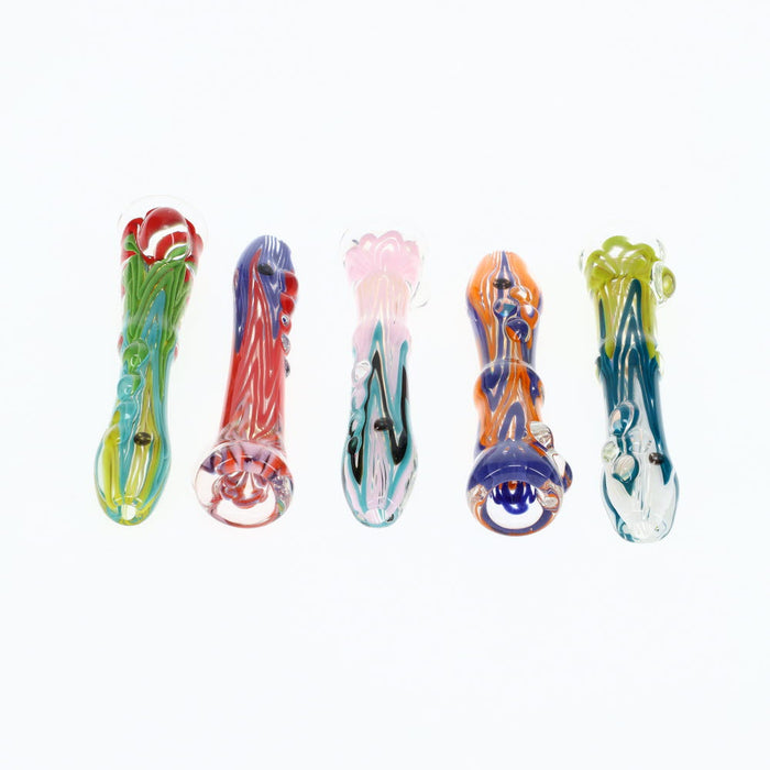 Rotational Science Glass Zig Zag Mixed Color Chillum