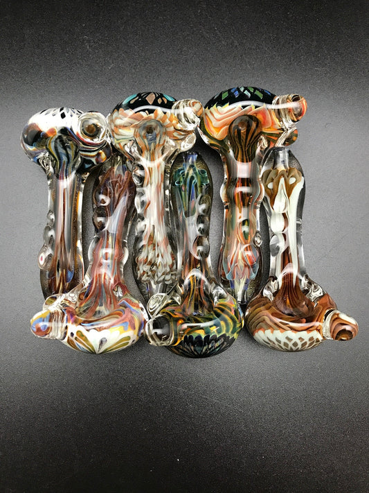 Rotational Science Glass Zig Zag Mixed Colors Pipe