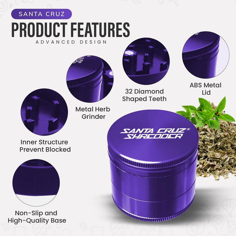 Santa Cruz Shredder 3 Piece Grinder - Medium - Purple