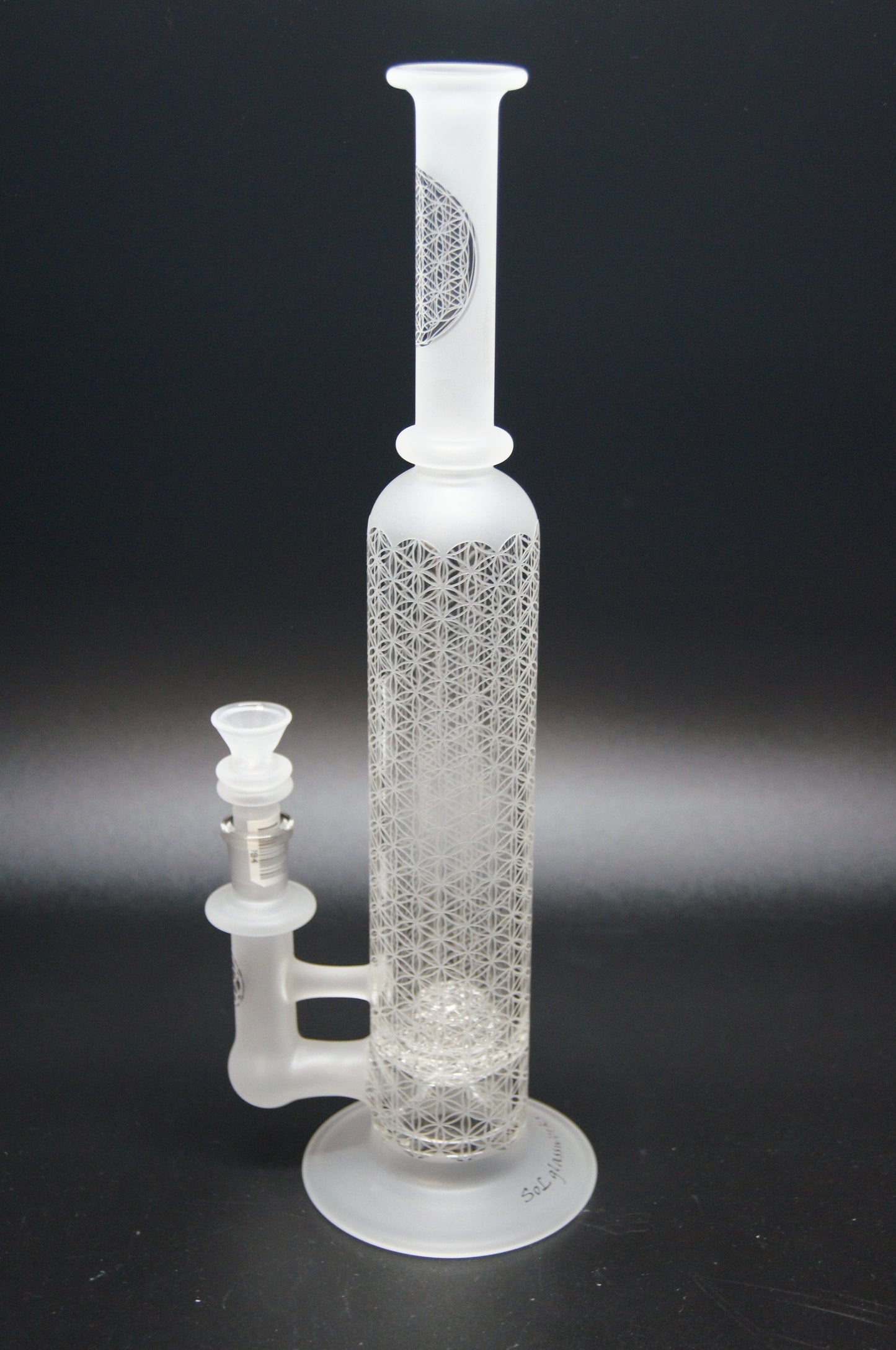 Seed of Life Glass Frosted Sacred G SoL50 Lace Sphere Tube