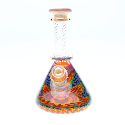 Selfridge Glass Extra Worked Rainbow Wig Wag Mini Beaker