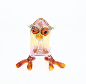 Shackman Glass x Gonzoe1 Collab Fumed Owl Bubbler