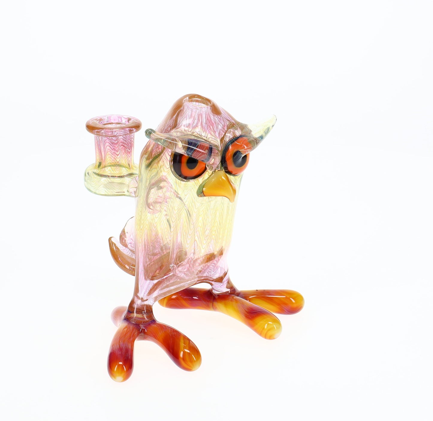 Shackman Glass x Gonzoe1 Collab Fumed Owl Bubbler