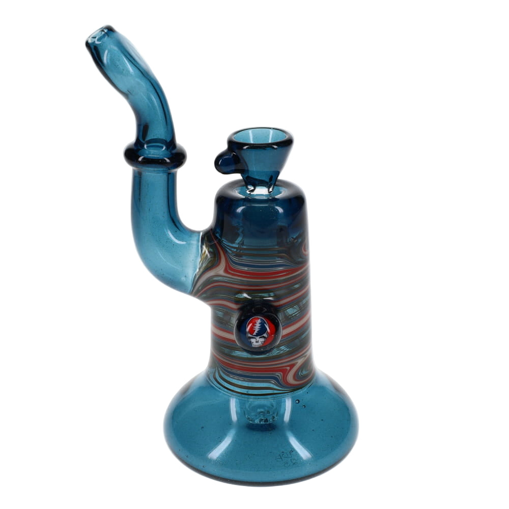 Slob Glass Dewar Bubbler - Blue Stardust w/ Grateful Dead Millie